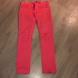 Coral J. Crew matchstick Jeans